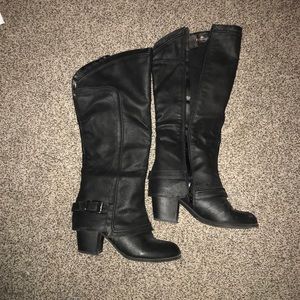 Tall black boots